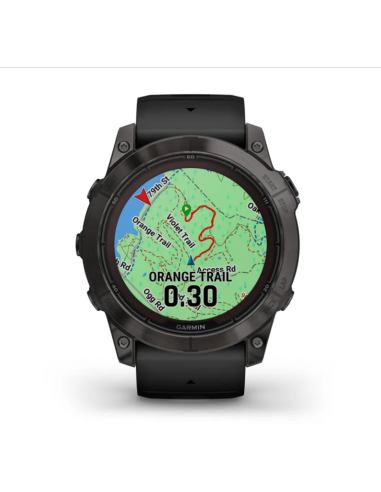 Ceas Garmin Fenix 7 Pro Sapphire Solar DLC Carbon Gray Tian/Black 51mm