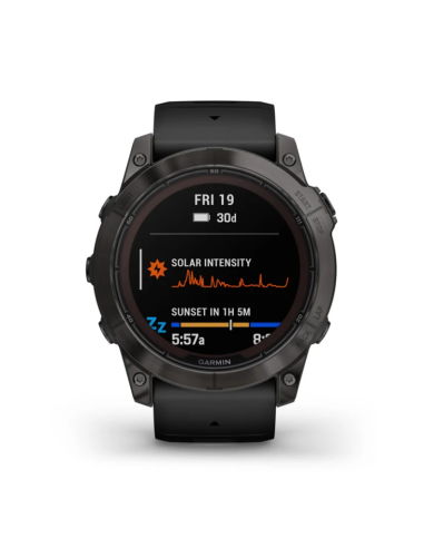Ceas Garmin Fenix 7 Pro Sapphire Solar DLC Carbon Gray Tian/Black 51mm