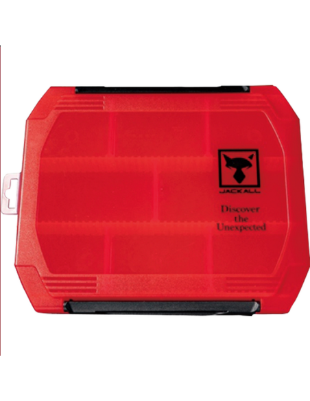 Cutie pentru Naluci Jackall 2300D Double Open M, Clear Red, 23.4x19.5x4cm Cutie pentru Naluci Jackall 2300D Double Open M, Clear Red, 23.4x19.5x4cm