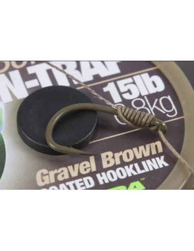 Fir Textil Cu Camasa Korda N-Trap Soft Coated Hooklink Gravel Brown, 30lbs, 20m