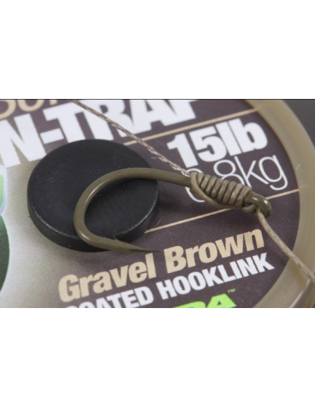 Fir Textil Cu Camasa Korda N-Trap Soft Coated Hooklink Gravel Brown, 30lbs, 20m