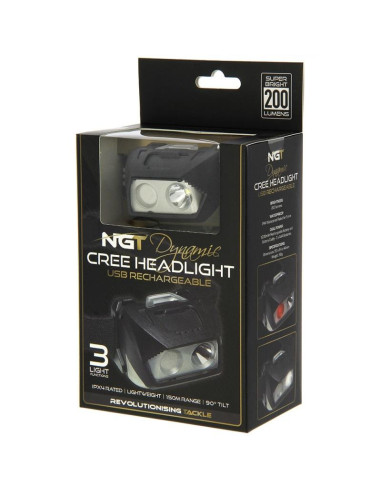 Lanterna De Cap NGT Dynamic Cree Reincarcabil Cu USB, 200 Lumen