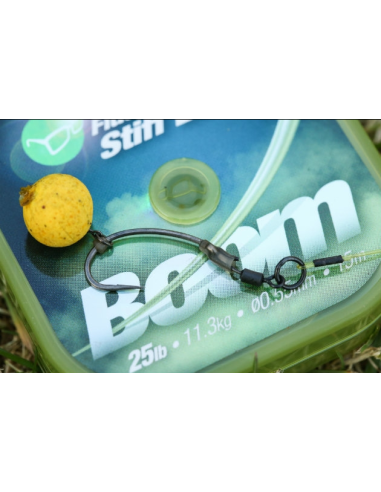 Fir Fluorocarbon Korda Boom Stiff Link, Low Vis Green, 15m