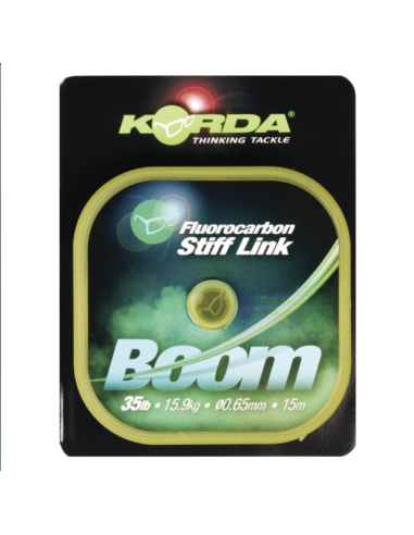 Fir Fluorocarbon Korda Boom Stiff Link, Low Vis Green, 15m