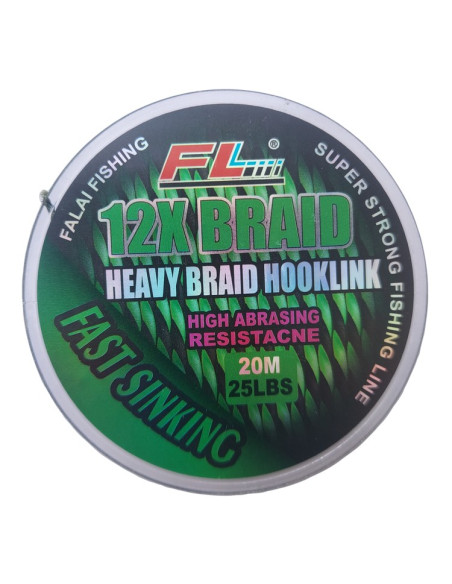 Fir Textil FL Falai Heavy Hook Braid 12X Verde, 20m