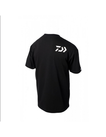Tricou Daiwa Angler, Black/White
