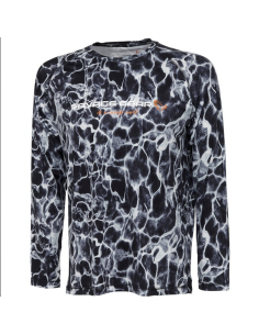 Bluza Savage Gear Night UV Long Sleeve, Black Waterprint