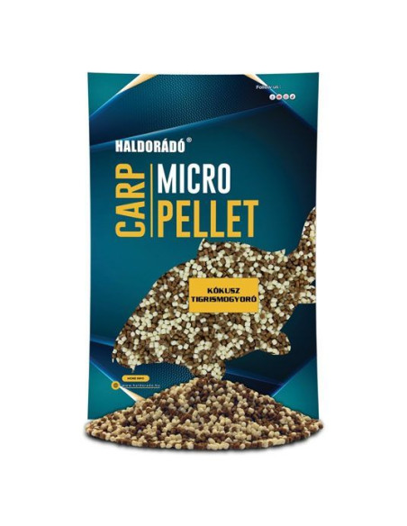 Pelete Haldorado Carp Micro, Cocos si Alune tigrate, 3mm, 600g