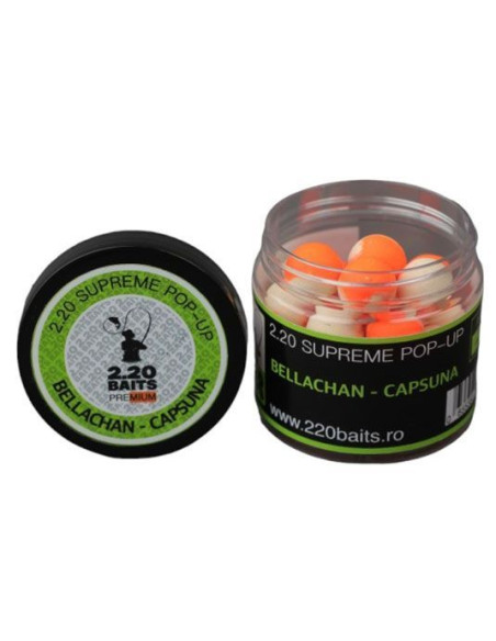 Pop Up 2.20Baits Supreme, Bellachan-Capsuna, 16mm, 100ml Pop Up 2.20Baits Supreme, Bellachan-Capsuna, 16mm, 100ml