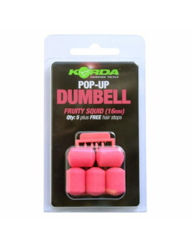 Pelete Artificiale Korda Pop-up Dumbell, Fruity Squid, 16mm, 5buc/plic