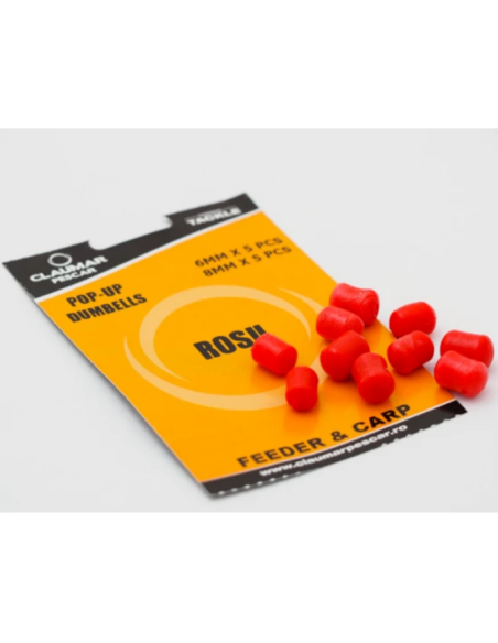 Pop Up Dumbells Claumar, Rosu, 6-8mm, 10buc/plic Pop Up Dumbells Claumar, Rosu, 6-8mm, 10buc/plic