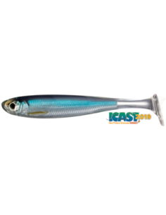 Shad Live Target Slow-Roll Shiner Paddle Tail, Silver/Blue, 10cm, 4buc/plic