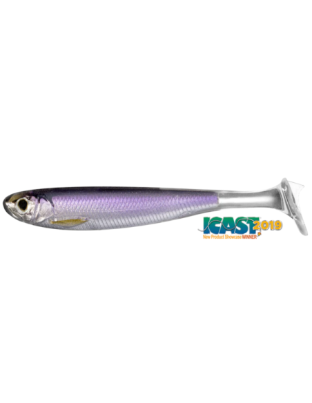 Shad Live Target Slow-Roll Shiner Paddle Tail, Silver/Purple, 10cm, 4buc/plic Shad Live Target Slow-Roll Shiner Paddle Tail, Silver/Purple, 10cm, 4buc/plic