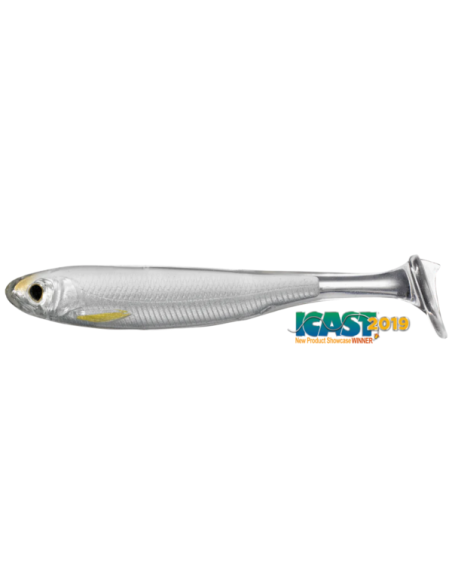 Shad Live Target Slow-Roll Shiner Paddle Tail, Silver/Pearl, 12.5cm, 4buc/plic Shad Live Target Slow-Roll Shiner Paddle Tail, Silver/Pearl, 12.5cm, 4buc/plic