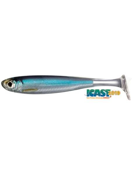 Shad Live Target Slow-Roll Shiner Paddle Tail, Silver/Blue, 12.5cm, 4buc/plic Shad Live Target Slow-Roll Shiner Paddle Tail, Silver/Blue, 12.5cm, 4buc/plic