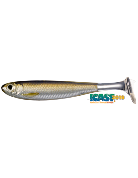 Shad Live Target Slow-Roll Shiner Paddle Tail, Silver/Brown, 12.5cm, 4buc/plic Shad Live Target Slow-Roll Shiner Paddle Tail, Silver/Brown, 12.5cm, 4buc/plic