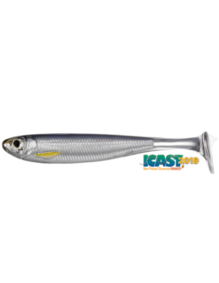 Shad Live Target Slow-Roll Shiner Paddle Tail, Silver/Smoke, 12.5cm, 4buc/plic Shad Live Target Slow-Roll Shiner Paddle Tail, Silver/Smoke, 12.5cm, 4buc/plic