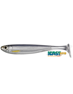 Shad Live Target Slow-Roll Shiner Paddle Tail, Silver/Smoke, 8.5cm, 4buc/plic