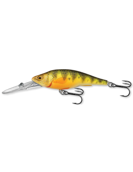 Vobler Live Target Yellow Perch Jerkbait, Diving, Florescent/Matte, 7.3cm, 11g