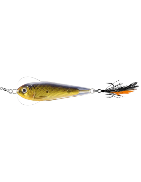 Lingura Oscilanta Live Target Flutter Shad Sinking, Gold/Black, 5.5cm, 14g