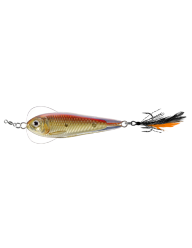 Lingura Oscilanta Live Target Flutter Shad, Gold/Red, 5.5cm, 14g