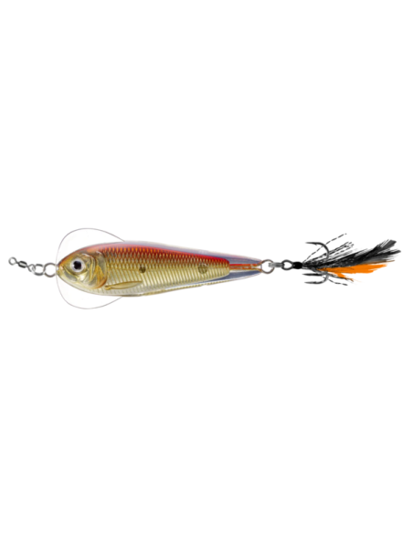 Lingura Oscilanta Live Target Flutter Shad, Gold/Red, 5.5cm, 14g