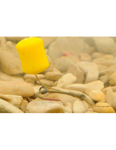 Pelete Flotante Korda Slow-Sinking Dumbell + Free Hair Stops, 8mm, I.B. Flavour (Galben), 10buc/plic