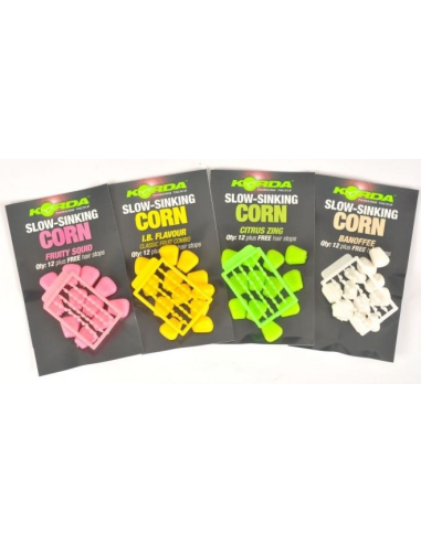 Porumb Flotant Korda Slow Sinking Corn, Banofee (Alb), 12buc/plic