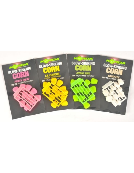 Porumb Flotant Korda Slow Sinking Corn, Banofee (Alb), 12buc/plic Porumb Flotant Korda Slow Sinking Corn, Banofee (Alb), 12buc/plic
