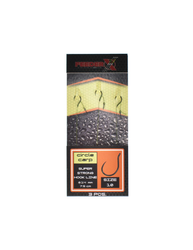 Carlige legate FeederX Circle Carp, 3buc/plic