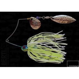 Bertilure Spinnerbait Shallow Killer Colorado-Salcie 7g Skirt Siliconic White - Chartreuse