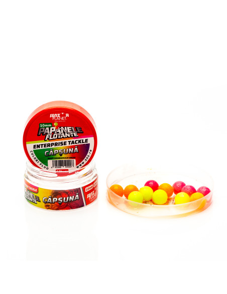 Papanele Flotante Enterprise Tackle, Capsuna, 10mm, 12buc Papanele Flotante Enterprise Tackle, Capsuna, 10mm, 12buc
