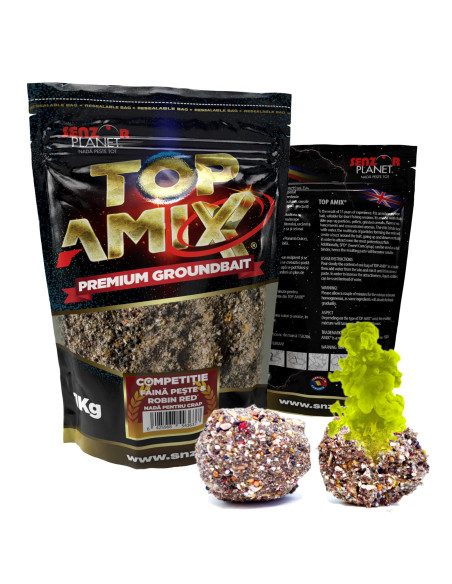 Nada Senzor Planet Top Amix Competitie, Faina Peste / Robin Red, 1kg Nada Senzor Planet Top Amix Competitie, Faina Peste / Robin Red, 1kg
