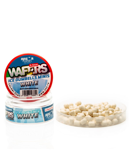 Wafters Senzor Planet Ice Dumbells Minis, White, 4-5mm, 15g Wafters Senzor Planet Ice Dumbells Minis, White, 4-5mm, 15g
