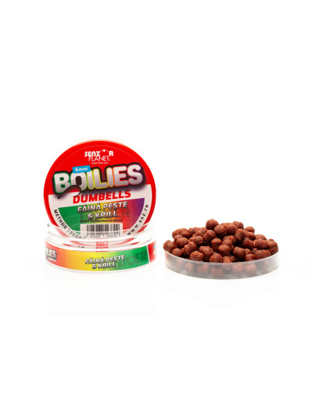 Dumbells Senzor Planet Method Feeder Pentru Carlig, Faina Peste & Krill, 6mm, 40g Dumbells Senzor Planet Method Feeder Pentru Carlig, Faina Peste & Krill, 6mm, 40g