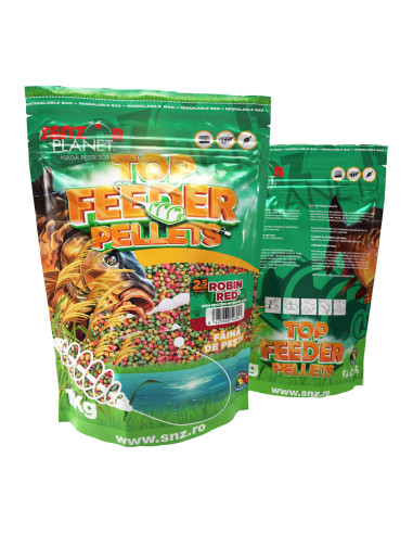 Pelete Senzor Planet Top Feeder Pellets, Robin Red, 2.5mm, 1kg
