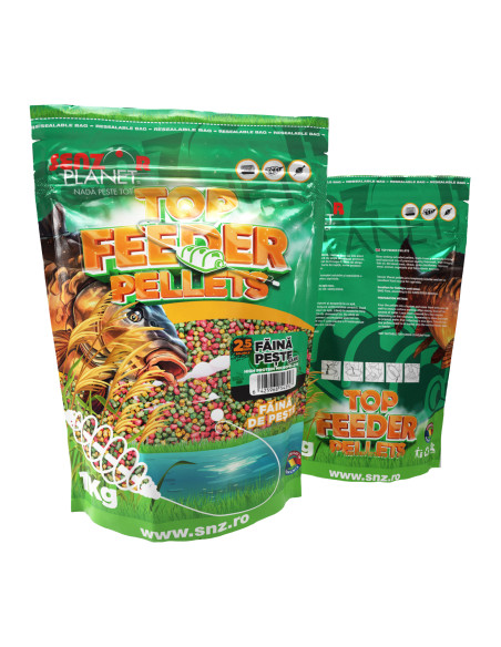 Pelete Senzor Planet Top Feeder Pellets, Faina Peste & Sare, 2.5mm, 1kg