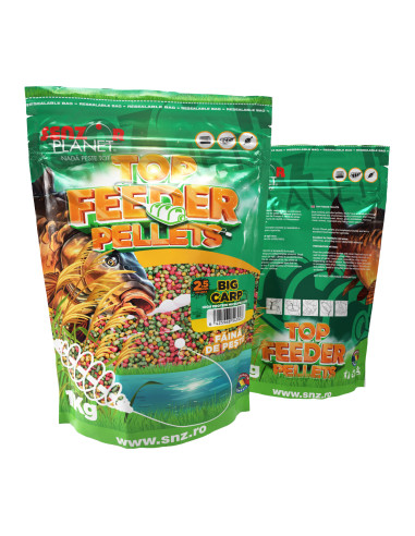Pelete Senzor Planet Top Feeder Pellets, Big Carp, 2.5mm, 1kg