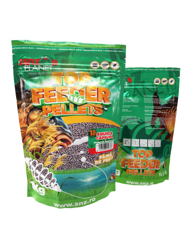 Pelete Senzor Planet Top Feeder Pellets, Squid & Capsuna, 1.5mm, 1kg