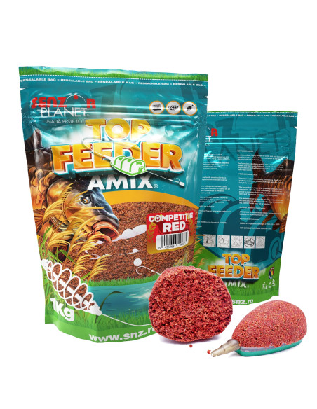 Nada Senzor Planet Top Feeder Amix, Competitie Red, 1kg Nada Senzor Planet Top Feeder Amix, Competitie Red, 1kg