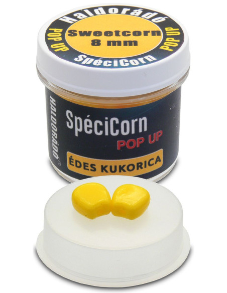 Porumb Artificial Haldorado SpeciCorn Pop Up, Porumb Dulce, 8mm, 30buc/borcan Porumb Artificial Haldorado SpeciCorn Pop Up, Porumb Dulce, 8mm, 30buc/borcan