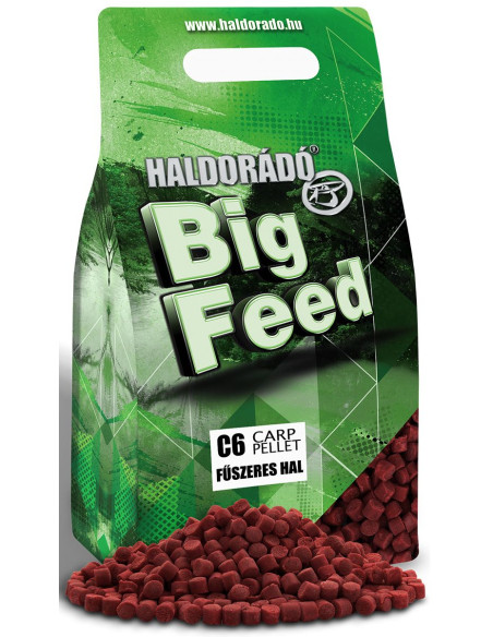 Pelete Haldorado Big Feed C6 Pellet, Peste Condimentat, 6mm, 2kg