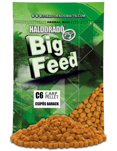 Pelete Haldorado Big Feed C6 Pellet, Piersici Picante, 6mm, 700g