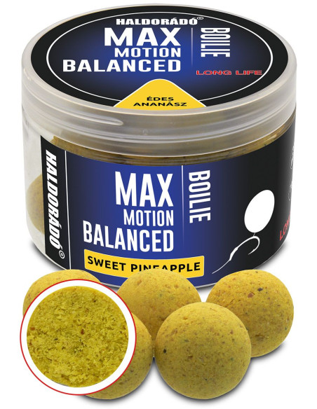 Boilies Haldorado Max Motion Boilie Balanced, Ananas Dulce, 20mm, 70g Boilies Haldorado Max Motion Boilie Balanced, Ananas Dulce, 20mm, 70g