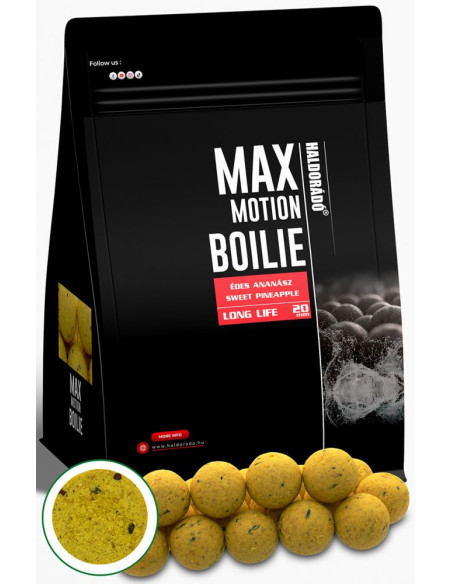 Boilies Haldorado Max Motion Boilie Long Life, Ananas Dulce, 20mm, 800g