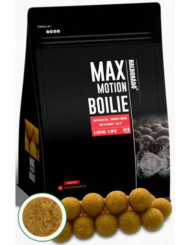 Boilies Haldorado Max Motion Boilie Long Life, Alune Spaniole, 24mm, 800g