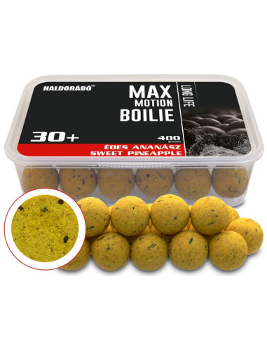 Boilies Haldorado Max Motion Boilie Long Life, Ananas Dulce, 30+ mm, 400g
