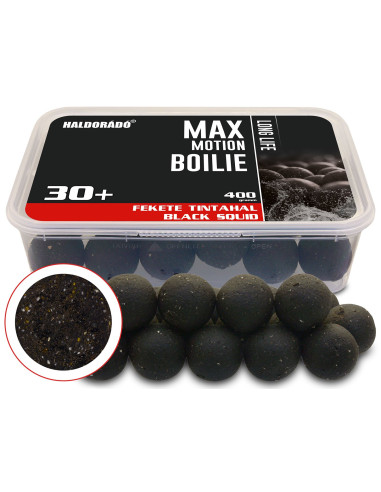 Boilies Haldorado Max Motion Boilie Long Life, Black Squid, 30+ mm, 400g