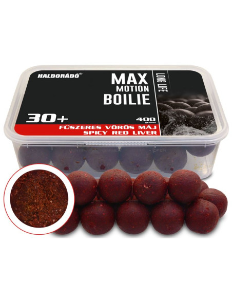 Boilies Haldorado Max Motion Boilie Long Life, Ficat Rosu Condimentat, 30+ mm, 400g Boilies Haldorado Max Motion Boilie Long Life, Ficat Rosu Condimentat, 30+ mm, 400g