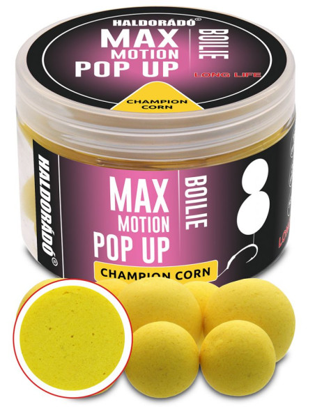 Pop Up Haldorado Max Motion Boilie Pop Up, Champion Corn, 16-20mm, 50g Pop Up Haldorado Max Motion Boilie Pop Up, Champion Corn, 16-20mm, 50g